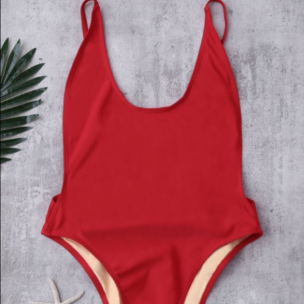 Red Hot Baywatch One Piece Swimsuit